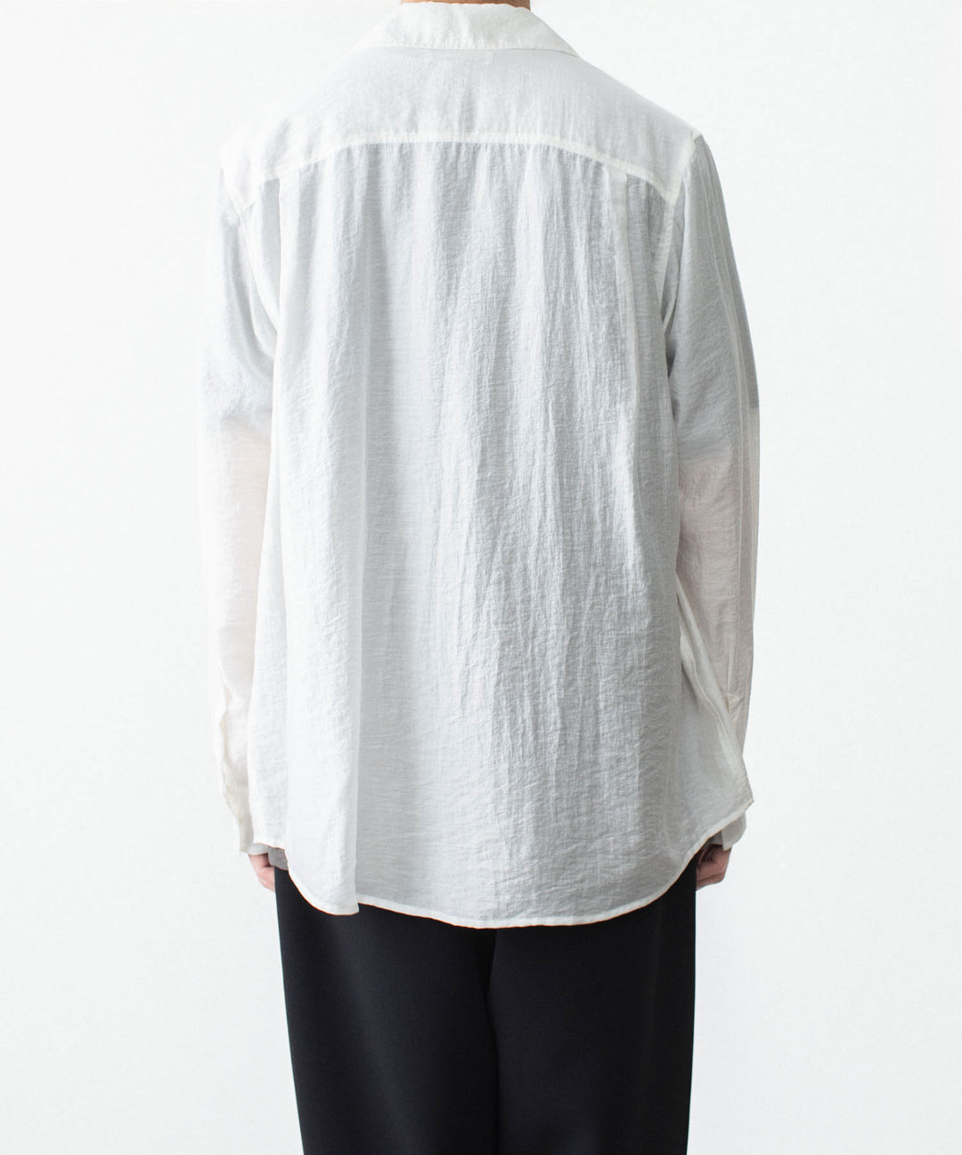 ATTACHMENT アタッチメントのLY/SI LAWN PATCH POCKET OPEN COLLAR L/S SHIRT - WHITEの公式通販サイトsession福岡セレクトショップ