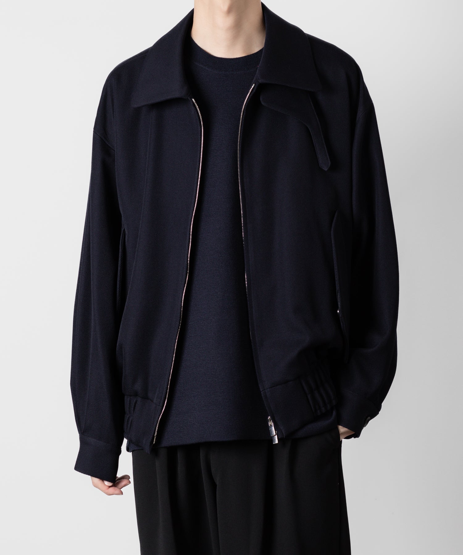 ATTACHMENT アタッチメントの2/48 WO KERSEY ZIP UP BOMBER JACKET - NAVY 公式通販サイトsession福岡セレクトショップ