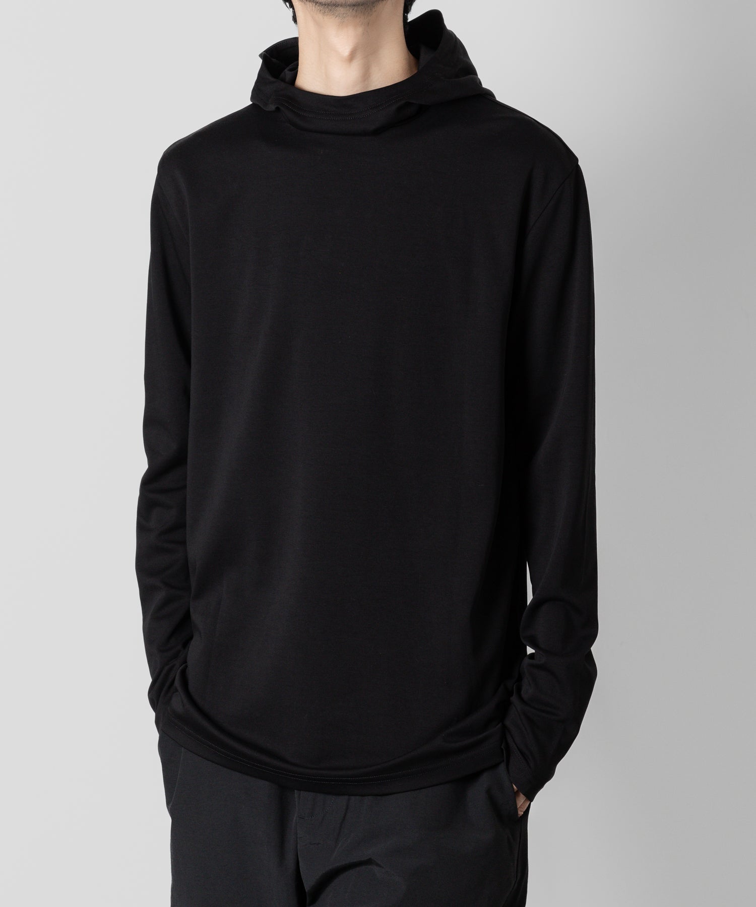 ATTACHMENT /アタッチメント】 COTTON DOUBLE FACE HOODIE L/S TEE