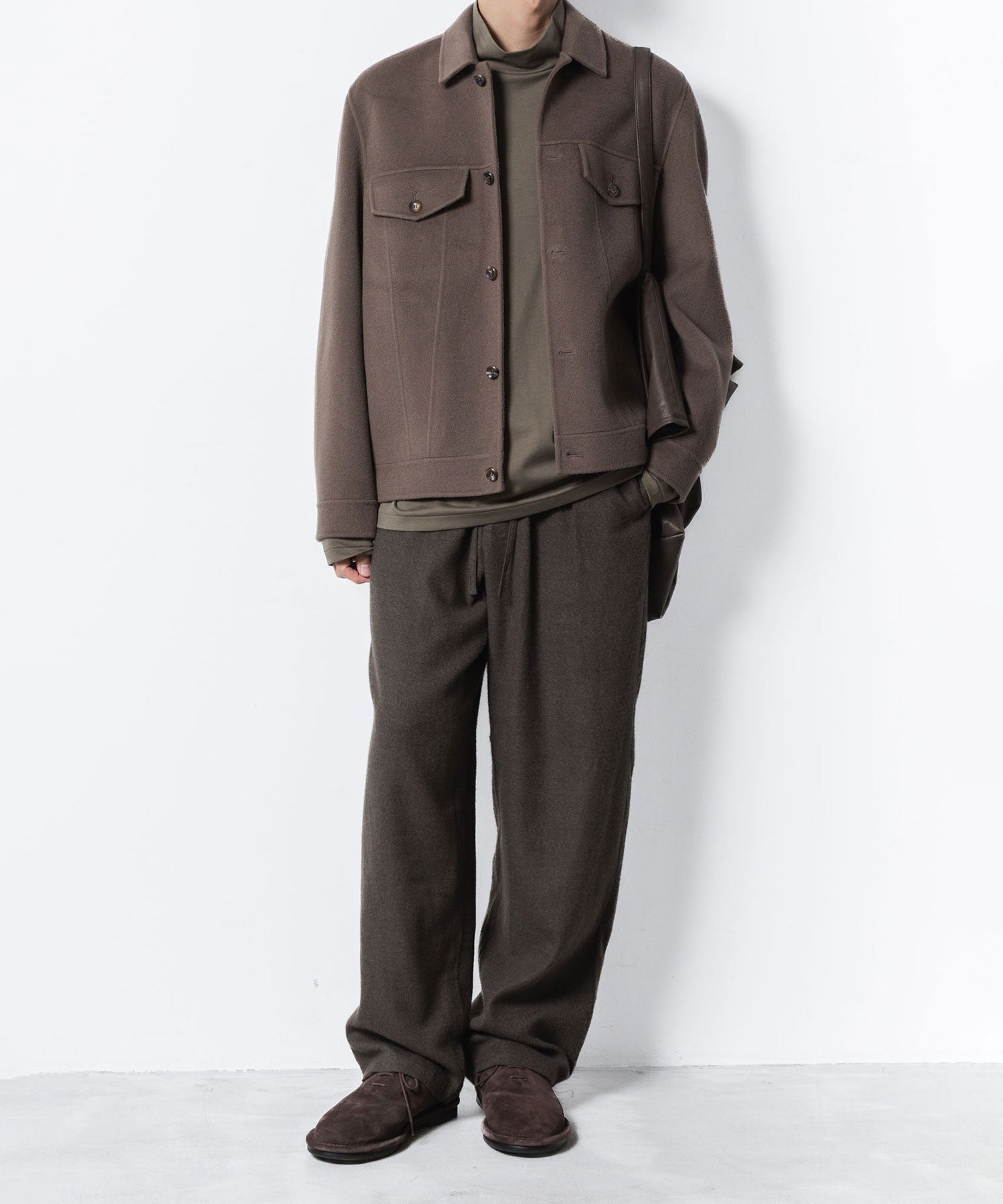 ATTACHMENT アタッチメントのRY/CO/SI FLANNEL 1TUCK EASY TROUSERS - D.GRAYの公式通販サイトsession福岡セレクトショップ