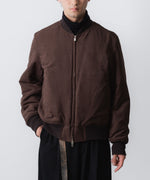 画像をギャラリービューアに読み込む, VEIN ヴェインのSYNTHETIC SUEDE LEATHER BOMBER JKT - BROWNの公式通販サイトsession福岡セレクトショップ
