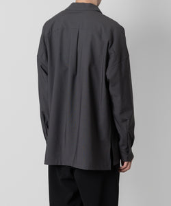 ATTACHMENT アタッチメントのPE/RY STRETCH TROPICAL OVERSIZED OPENCOLLAR L/S SHIRT - D.GRAY 公式通販サイトsession福岡セレクトショップ