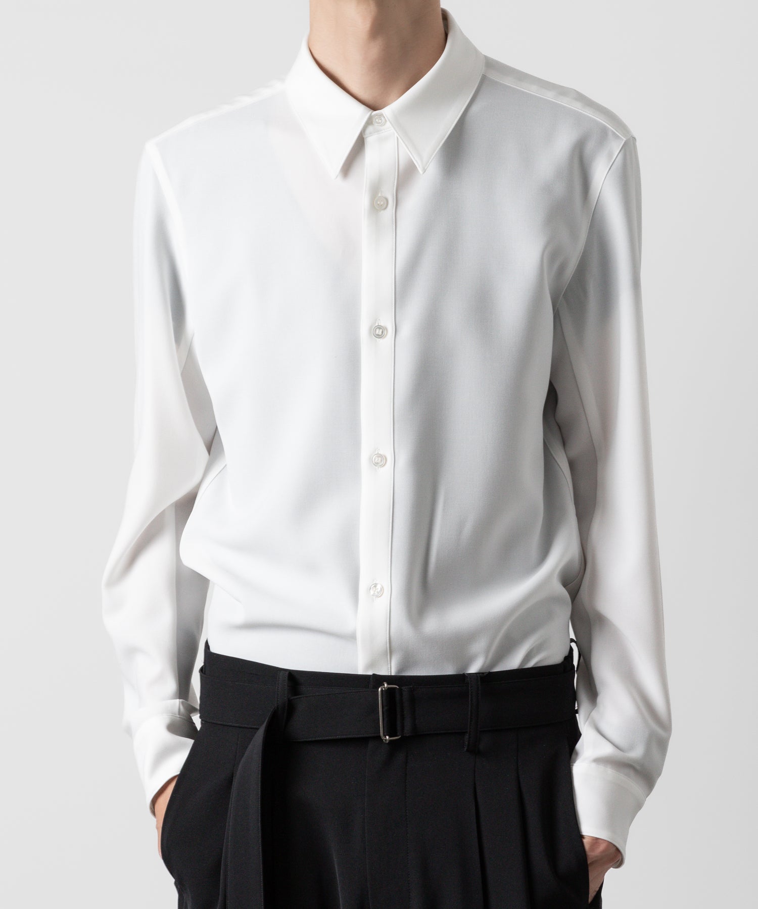 ATTACHMENT アタッチメントのPE STRETCH VIYELLA REGULAR COLLAR DRESS SHIRT - WHITE 公式通販サイトsession福岡セレクトショップ