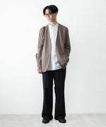 画像をギャラリービューアに読み込む, ATTACHMENT アタッチメントのCOTTON DOUBLE FACE COLLARLESS CARDIGAN - KHAKI GRAYの公式通販サイトsession福岡セレクトショップ

