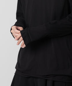 【ATTACHMENT】ATTACHMENT アタッチメントの80/2 PIMA CO JERSEY SLIM FIT LAYERED L/S TEE - BLACK 公式通販サイトsession福岡セレクトショップ