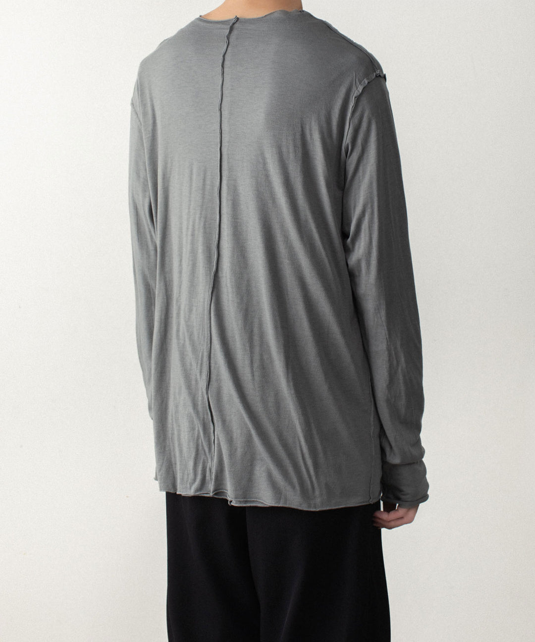 ATTACHMENT アタッチメントのCO/CU JERSEY SLIM FIT LAYERED L/S TEE - KHAKI GRAYの公式通販サイトsession福岡セレクトショップ
