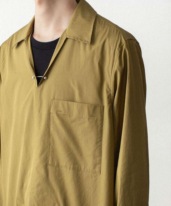 ATTACHMENT アタッチメントの140/2 GIZA BROAD PIERCED L/S SHIRT - D.YELLOWの公式通販サイトsession福岡セレクトショップ