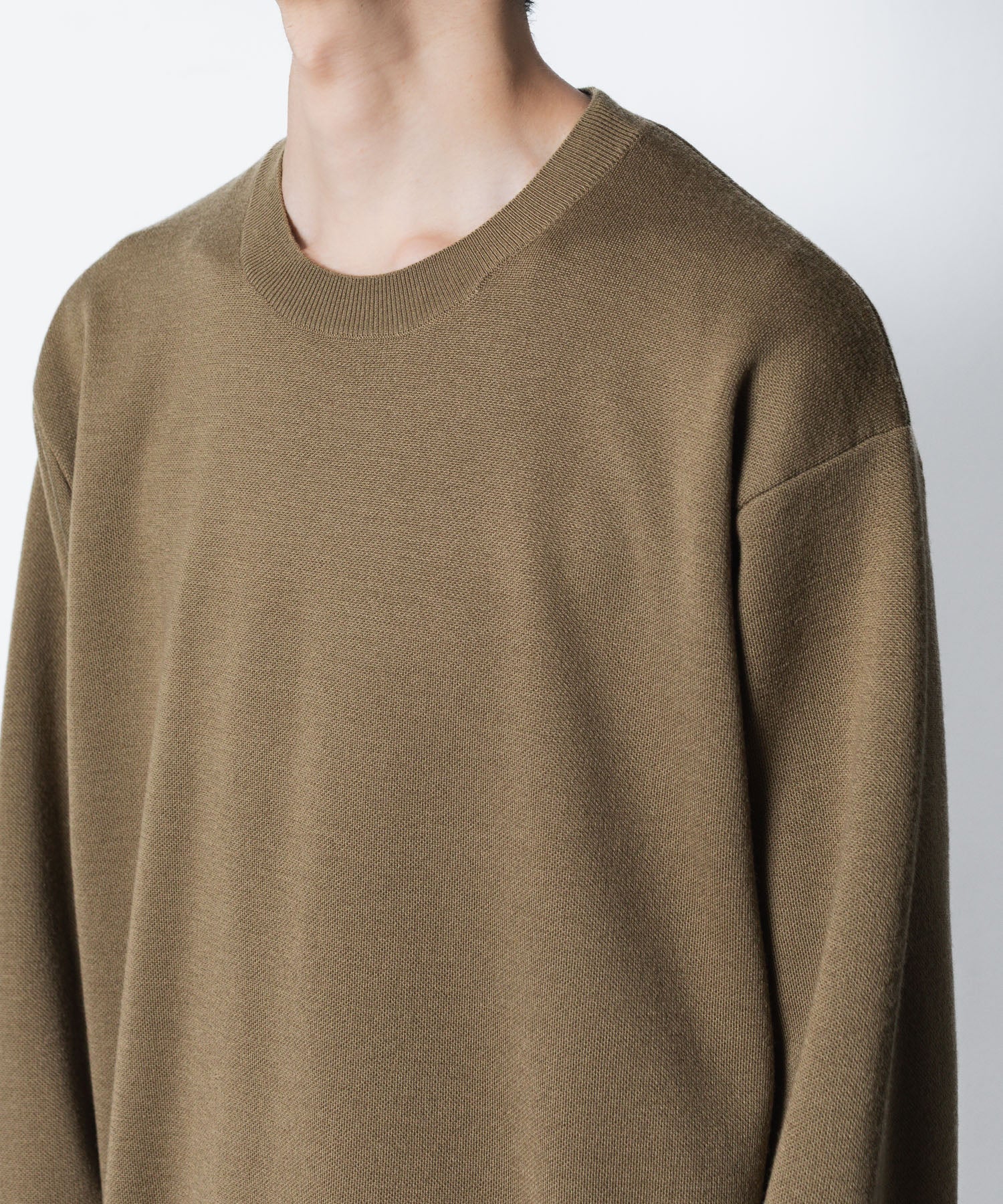 ATTACHMENT アタッチメントのWOxPE DOUBLE FACE KNIT CREW NECK PULLOVER - KHAKIの公式通販サイトsession福岡セレクトショップ
