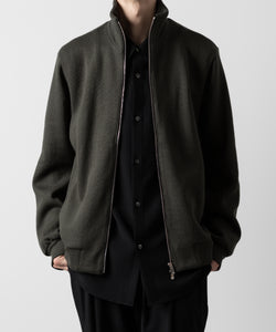 ato(アトウ)のSTAND COLLAR ZIP CARDIGAN  - KHAKI公式通販サイトsession福岡セレクトショップ