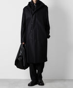 画像をギャラリービューアに読み込む, ATTACHMENT アタッチメントの限定2/90 SUPER120S MALTON ZIPUP HOODED COAT - BLACKの公式通販サイトsession福岡セレクトショップ

