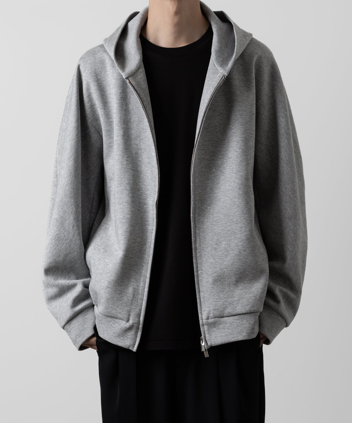 ATTACHMENT アタッチメントのCO/PE DOUBLE KNIT ZIP UP HOODIE - X.GRAY 公式通販サイトsession福岡セレクトショップ