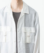 画像をギャラリービューアに読み込む, ATTACHMENT アタッチメントのLY/SI LAWN PATCH POCKET OPEN COLLAR L/S SHIRT - WHITEの公式通販サイトsession福岡セレクトショップ

