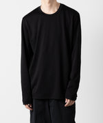 画像をギャラリービューアに読み込む, ATTACHMENT アタッチメントのCOTTON DOUBLE FACE SLIM FIT L/S TEE - BLACK  公式通販サイトsession福岡セレクトショップ
