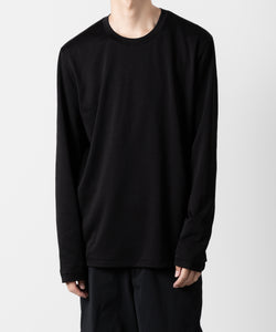 ATTACHMENT アタッチメントのCOTTON DOUBLE FACE SLIM FIT L/S TEE - BLACK  公式通販サイトsession福岡セレクトショップ