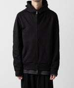 画像をギャラリービューアに読み込む, ATTACHMENT アタッチメントの限定CO/PE DOUBLE KNIT ZIP UP HOODIE - BLACKの公式通販サイトsession福岡セレクトショップ
