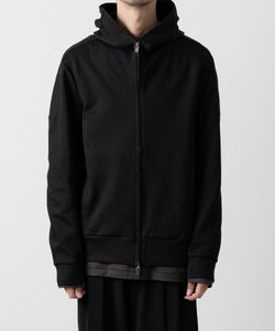 ATTACHMENT アタッチメントの限定CO/PE DOUBLE KNIT ZIP UP HOODIE - BLACKの公式通販サイトsession福岡セレクトショップ