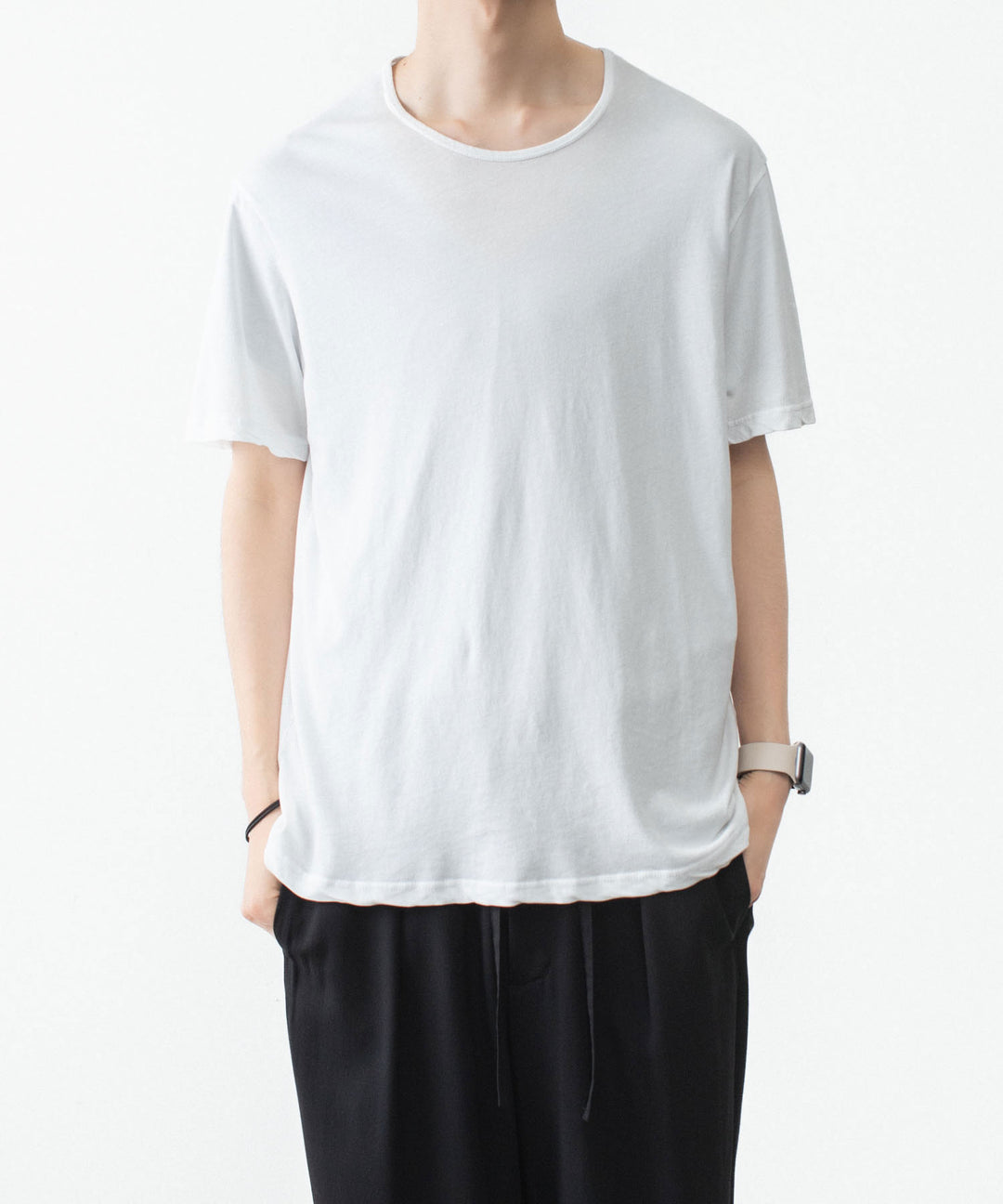 ATTACHMENT アタッチメントの100/3 HIGH TWIST JERSEY SLIM FIT S/S TEE - WHITEの公式通販サイトsession福岡セレクトショップ