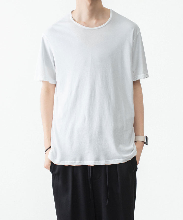 ATTACHMENT アタッチメントの100/3 HIGH TWIST JERSEY SLIM FIT S/S TEE - WHITEの公式通販サイトsession福岡セレクトショップ