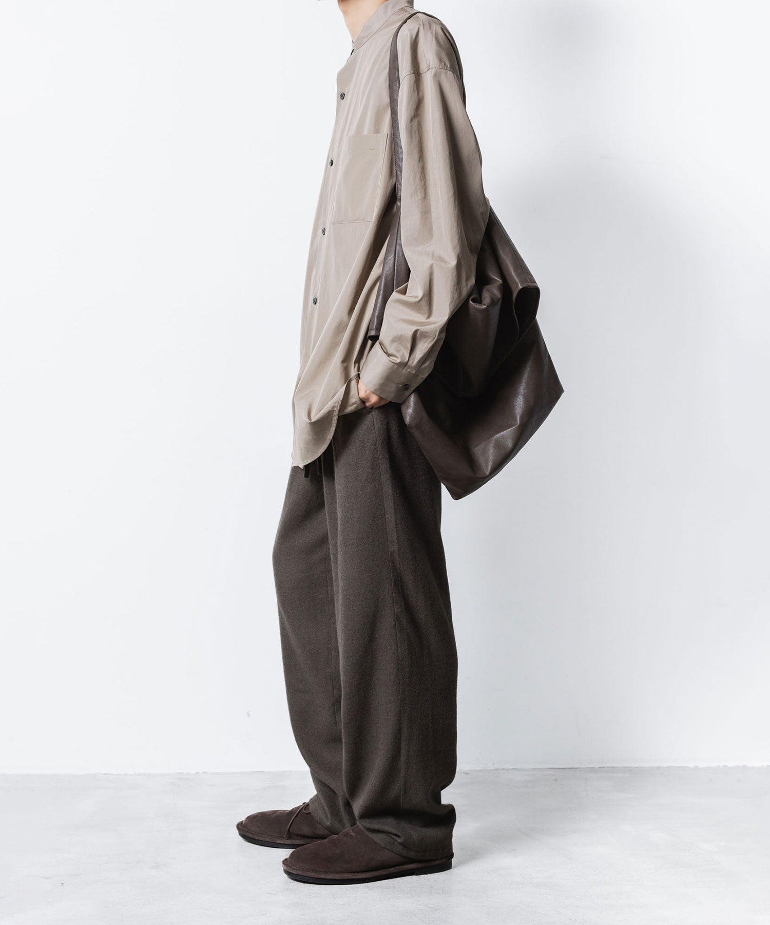 ATTACHMENT アタッチメントのRY/CO/SI FLANNEL 1TUCK EASY TROUSERS - D.GRAYの公式通販サイトsession福岡セレクトショップ