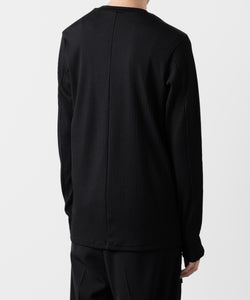 ATTACHMENT アタッチメントのPE STRETCH RIB SLIM FIT L/S TEE - BLACK 公式通販サイトsession福岡セレクトショップ