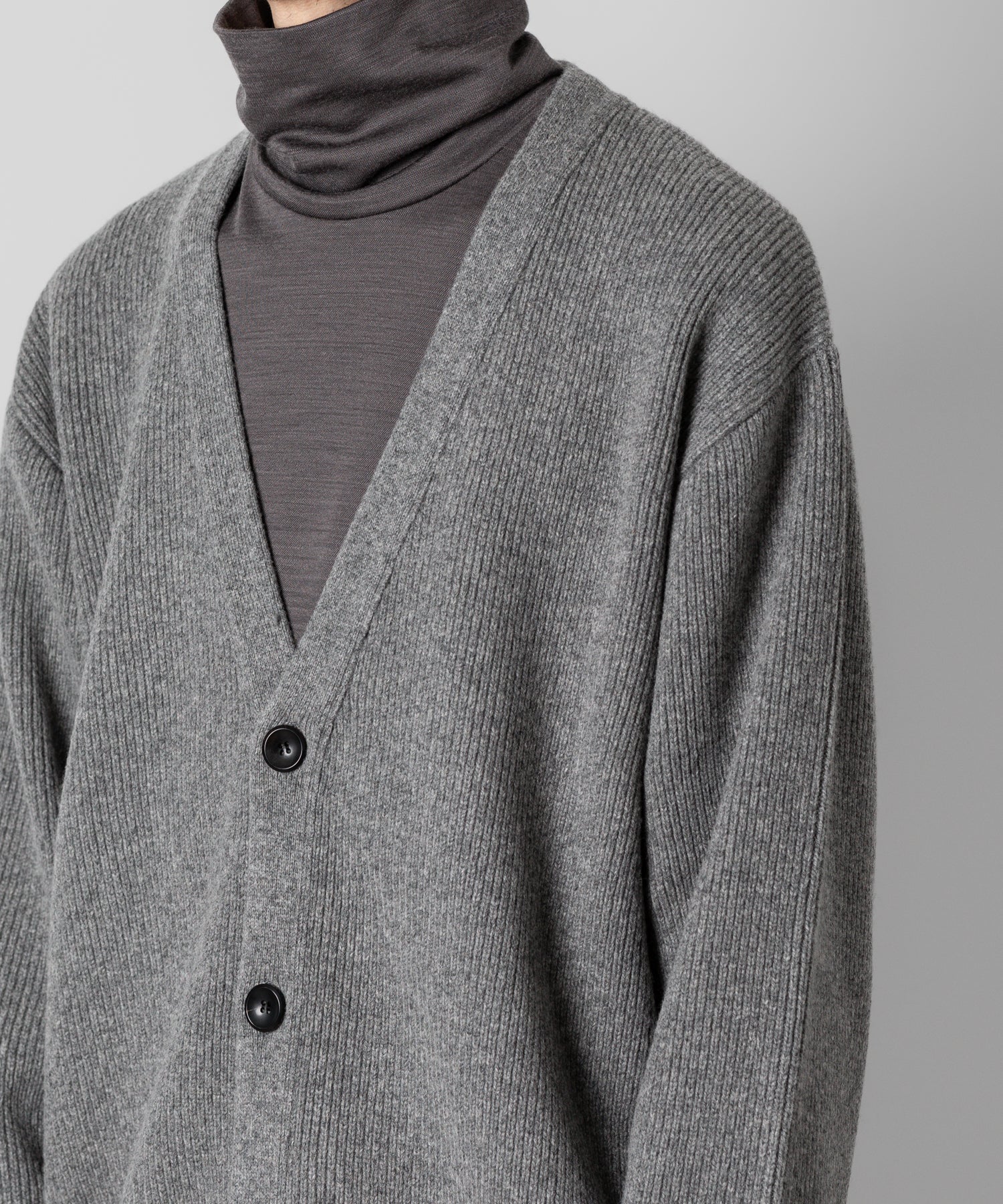 ATTACHMENT アタッチメントのBRITISH WO KNIT CARDIGAN - X.GRAY 公式通販サイトsession福岡セレクトショップ