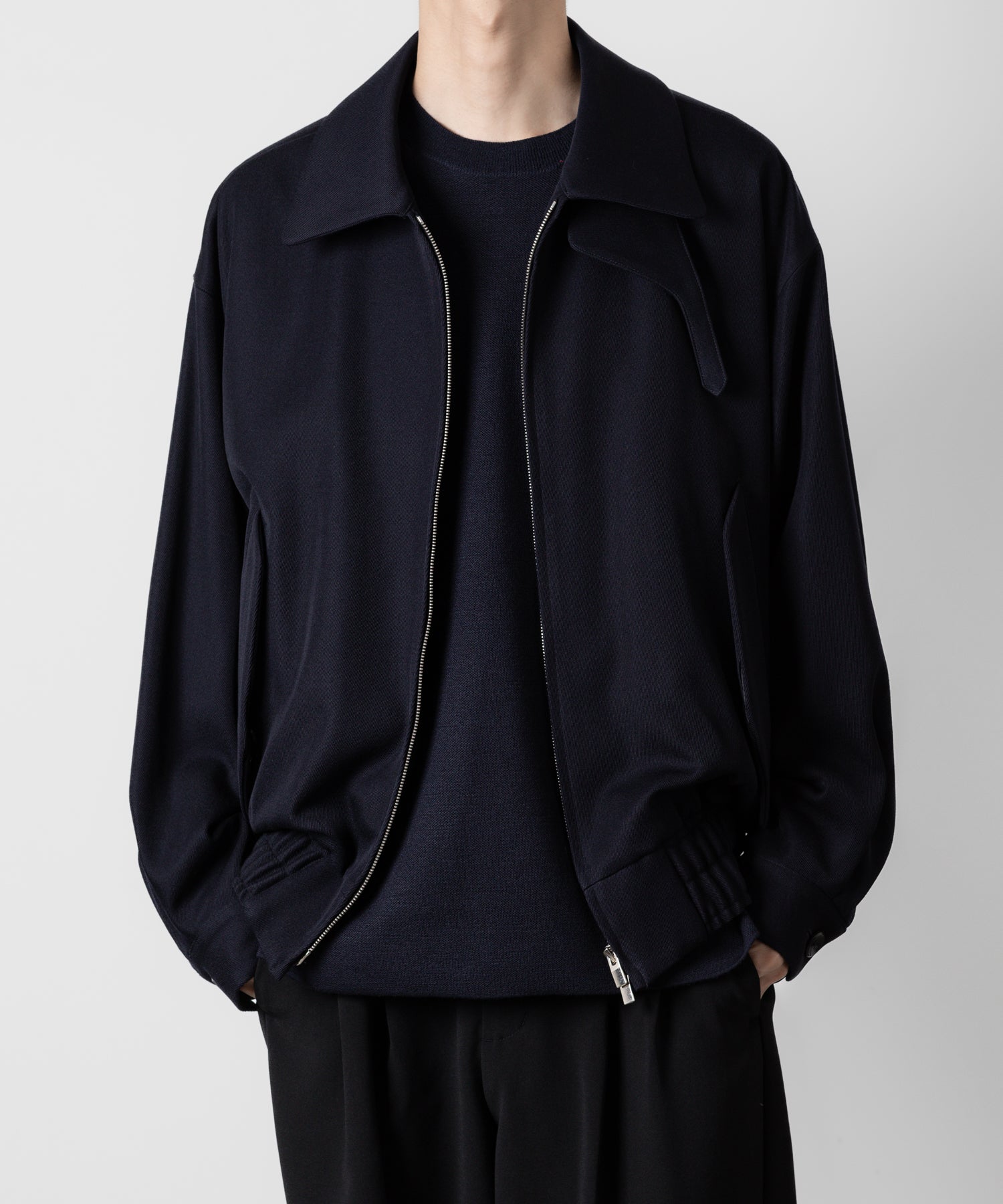 ATTACHMENT アタッチメントの2/48 WO KERSEY ZIP UP BOMBER JACKET - NAVY 公式通販サイトsession福岡セレクトショップ