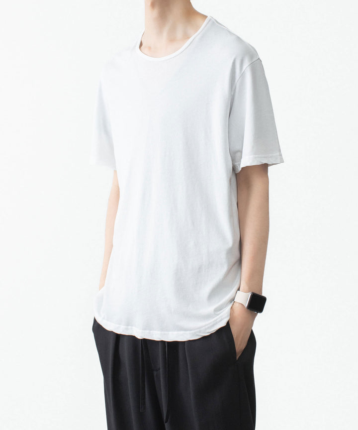 ATTACHMENT アタッチメントの100/3 HIGH TWIST JERSEY SLIM FIT S/S TEE - WHITEの公式通販サイトsession福岡セレクトショップ