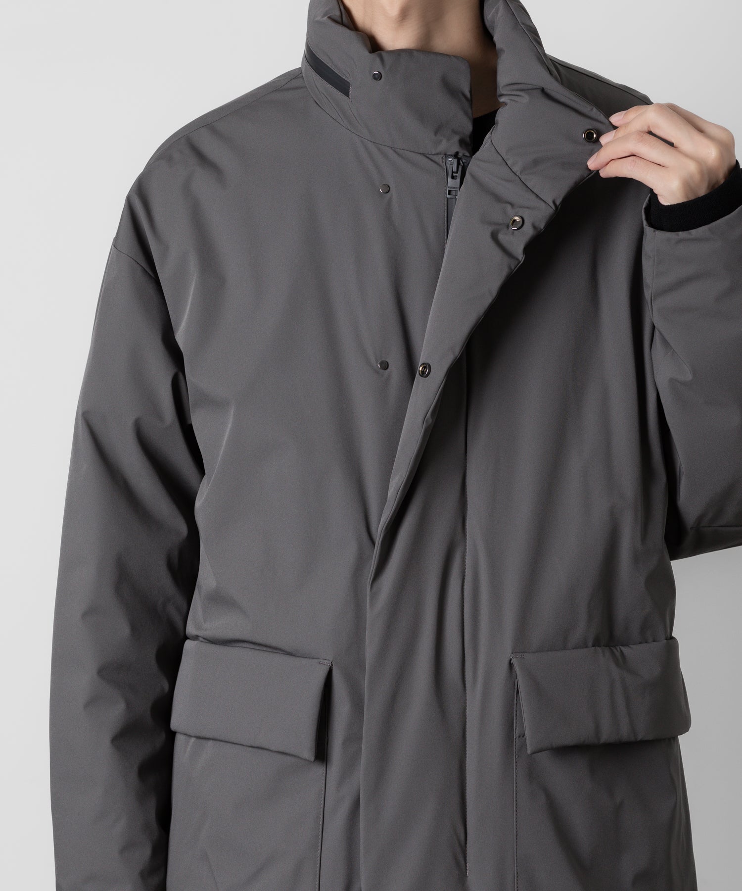 ATTACHMENT アタッチメントの3LAYER LIGHT TAFFETA UTILITY DOWN COAT - D.GRAY 公式通販サイトsession福岡セレクトショップ