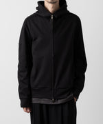 画像をギャラリービューアに読み込む, ATTACHMENT アタッチメントの限定CO/PE DOUBLE KNIT ZIP UP HOODIE - BLACKの公式通販サイトsession福岡セレクトショップ
