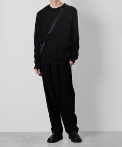 【ATTACHMENT】ATTACHMENT アタッチメントの80/2 PIMA CO JERSEY SLIM FIT LAYERED L/S TEE - BLACK 公式通販サイトsession福岡セレクトショップ