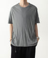 【 ATTACHMENT 】CO/CU JERSEY SLIM FIT LAYERED S/S TEE - KHAKI GRAY