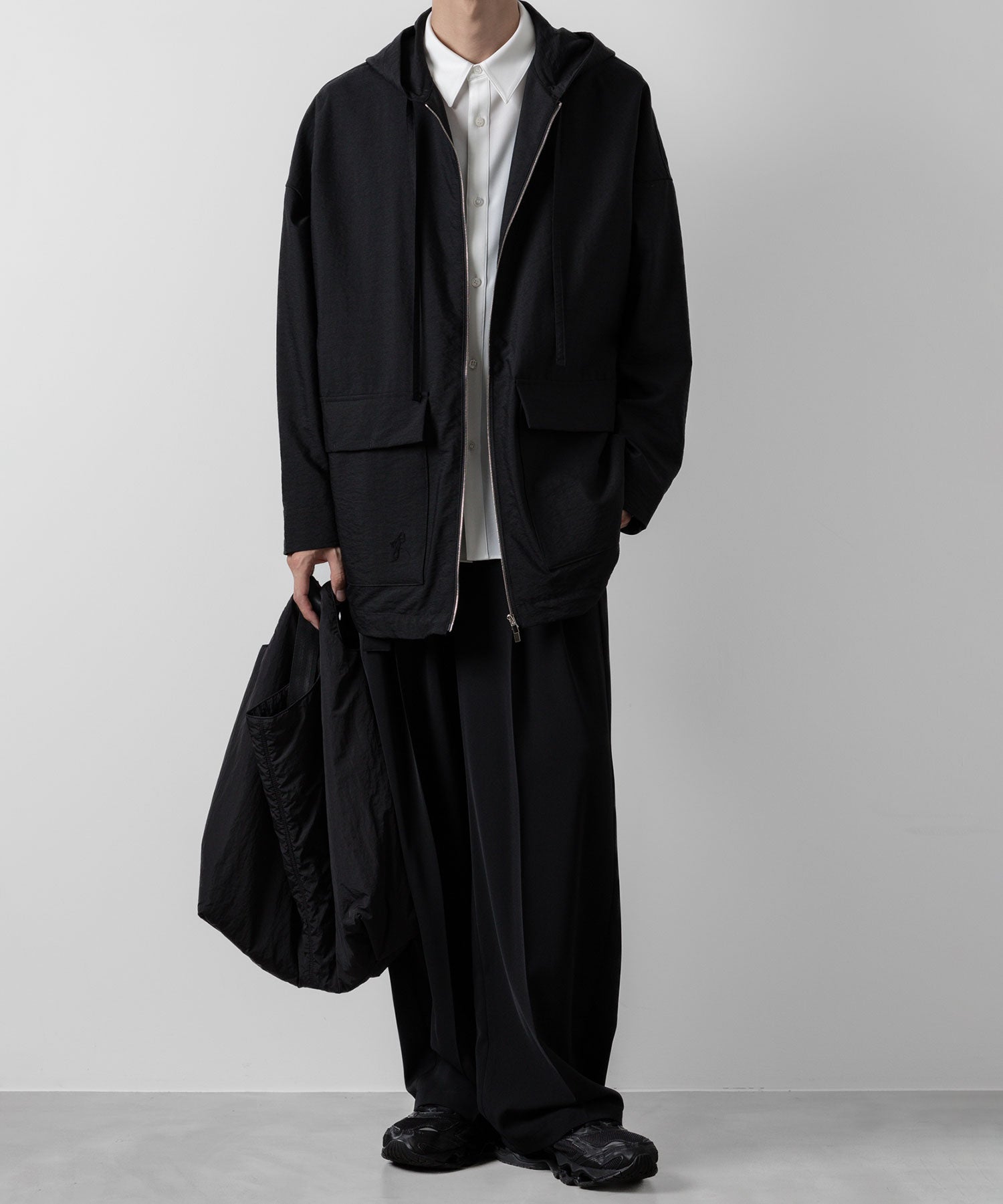 ATTACHMENT アタッチメントのWO/NY VOILE ZIP UP HOODED JACKET - BLACKの公式通販サイトsession福岡セレクトショップ