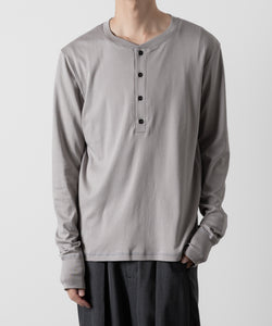 ATTACHMENT アタッチメントのSVIN CO RIB HENLEY NECK L/S TEE - GRAY 公式通販サイトsession福岡セレクトショップ