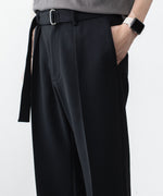 画像をギャラリービューアに読み込む, ATTACHMENT アタッチメントのPE STRETCH DOUBLE CLOTH BELTED STRAIGHT TROUSERS - BLACKの公式通販サイトsession福岡セレクトショップ
