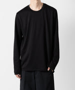 画像をギャラリービューアに読み込む, ATTACHMENT アタッチメントのCOTTON DOUBLE FACE SLIM FIT L/S TEE - BLACK  公式通販サイトsession福岡セレクトショップ
