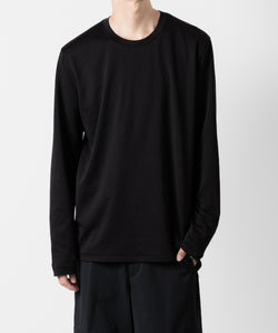 ATTACHMENT アタッチメントのCOTTON DOUBLE FACE SLIM FIT L/S TEE - BLACK  公式通販サイトsession福岡セレクトショップ