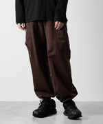 画像をギャラリービューアに読み込む, ATTACHMENT アタッチメントのNY/CO TWILL WIDE CARGO TROUSERS - BORDEAUX 公式通販サイトsession福岡セレクトショップ
