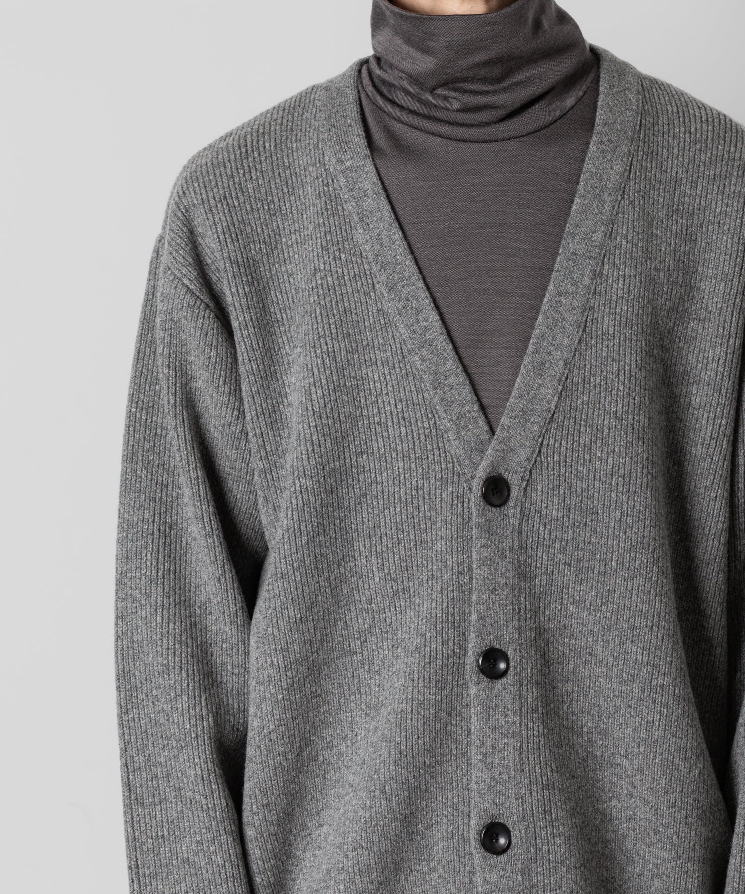 ATTACHMENT アタッチメントのBRITISH WO KNIT CARDIGAN - X.GRAY 公式通販サイトsession福岡セレクトショップ