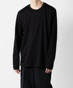 画像をギャラリービューアに読み込む, ATTACHMENT アタッチメントのCOTTON DOUBLE FACE SLIM FIT L/S TEE - BLACK  公式通販サイトsession福岡セレクトショップ
