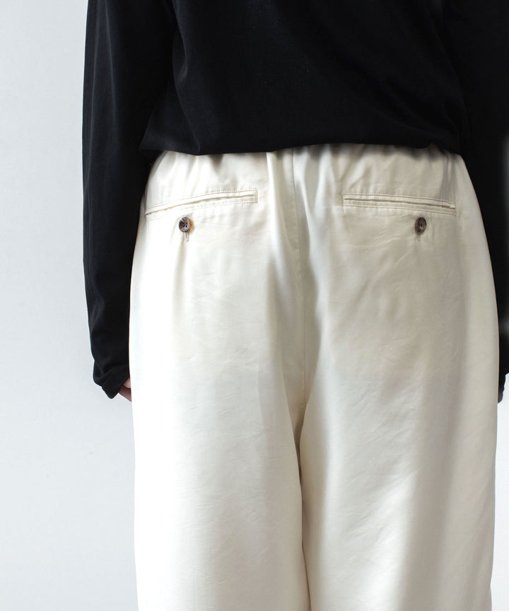ATTACHMENT アタッチメントのCU/PE FIBRIL SATIN EASY TROUSERS - OFF WHITEの公式通販サイトsession福岡セレクトショップ