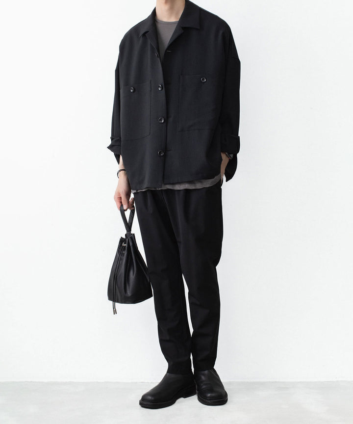 ATTACHMENT アタッチメントのWO/TA STRETCH TRO REGULAR FIT EASY TROUSERS - BLACKの公式通販サイトsession福岡セレクトショップ