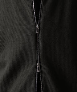 ato(アトウ)のSTAND COLLAR ZIP CARDIGAN  - KHAKI公式通販サイトsession福岡セレクトショップ