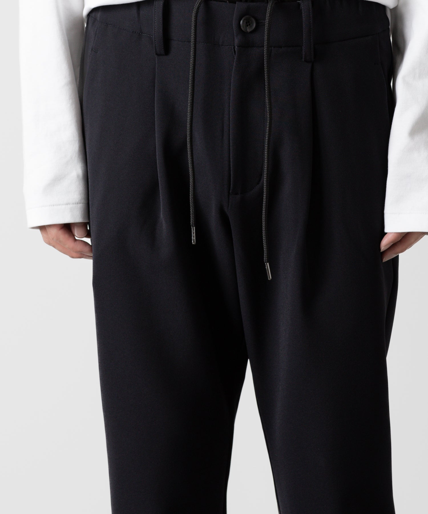 ATTACHMENT アタッチメントのPE STRETCH DOUBLE CLOTH REGULAR FIT EASY TROUSERS - NAVY 公式通販サイトsession福岡セレクトショップ