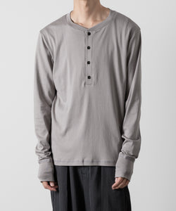 ATTACHMENT アタッチメントのSVIN CO RIB HENLEY NECK L/S TEE - GRAY 公式通販サイトsession福岡セレクトショップ