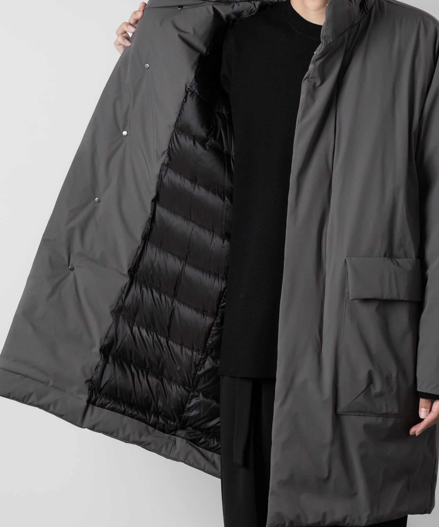 ATTACHMENT アタッチメントの3LAYER LIGHT TAFFETA UTILITY DOWN COAT - D.GRAY 公式通販サイトsession福岡セレクトショップ