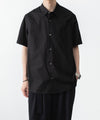 【 ATTACHMENT 】140/2 GIZA BROAD S/S SHIRT - BLACK