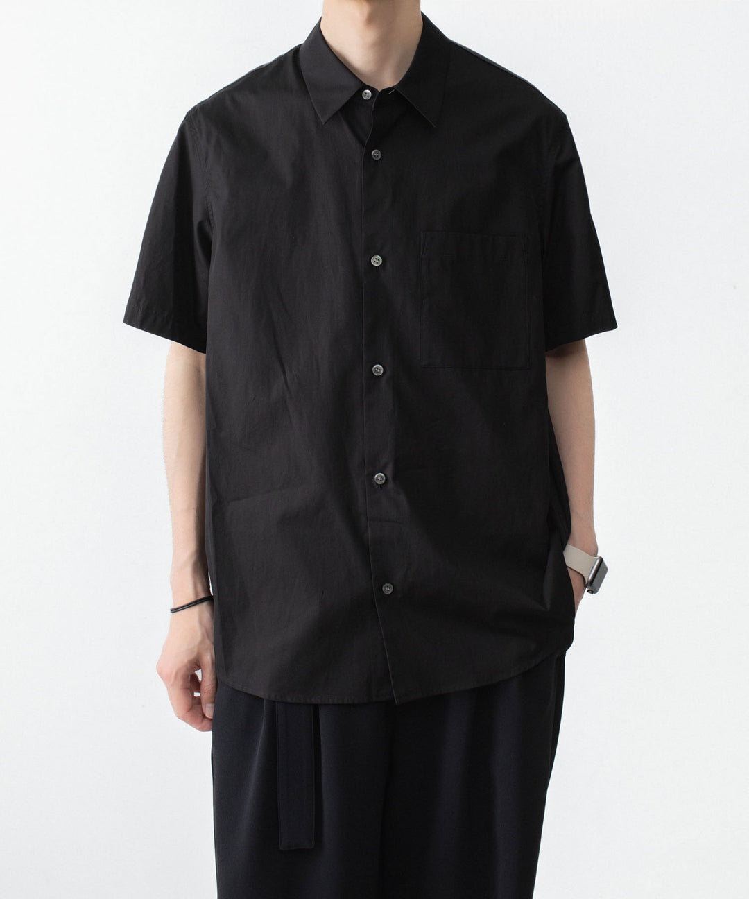 ATTACHMENT アタッチメントの140/2 GIZA BROAD S/S SHIRT - BLACKの公式通販サイトsession福岡セレクトショップ