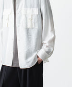 画像をギャラリービューアに読み込む, ATTACHMENT アタッチメントのLY/SI LAWN PATCH POCKET OPEN COLLAR L/S SHIRT - WHITEの公式通販サイトsession福岡セレクトショップ
