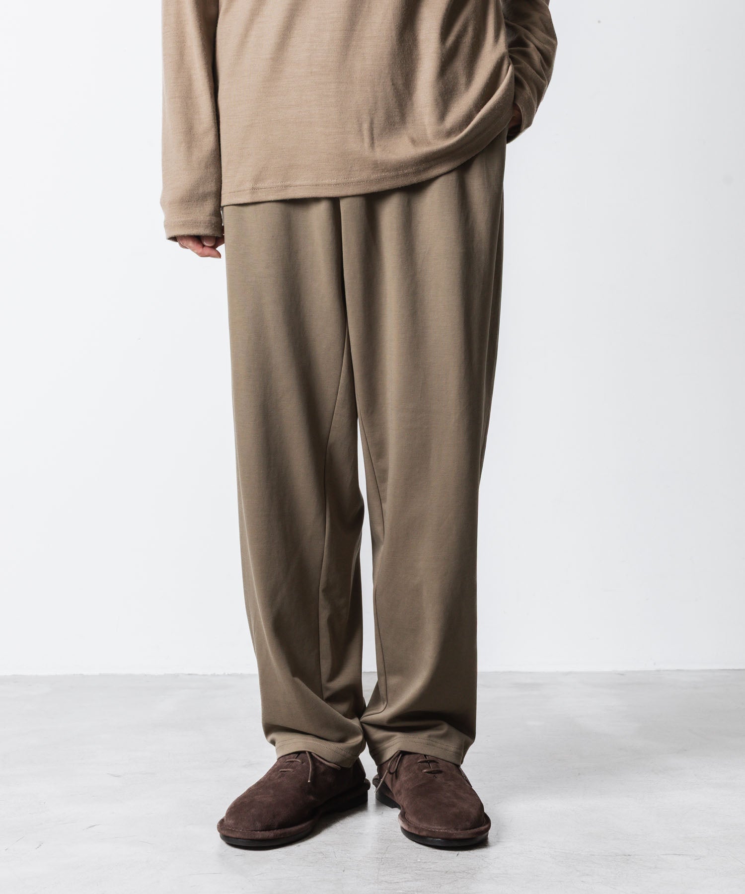 ATTACHMENT アタッチメントのCOTTON DOUBLE FACE LOUNGE TROUSERS - CAMELの公式通販サイトsession福岡セレクトショップ