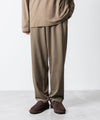 【 ATTACHMENT 】COTTON DOUBLE FACE LOUNGE TROUSERS - CAMEL
